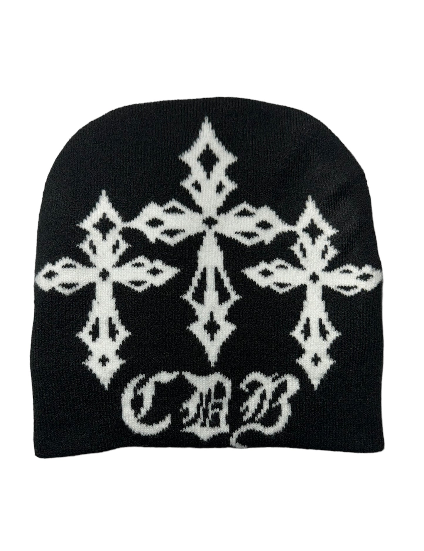 Black Cross Beanie