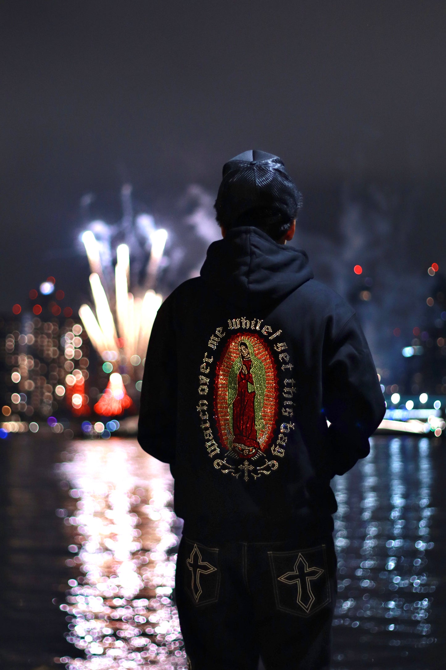 OG Virgencita Zip Up Black