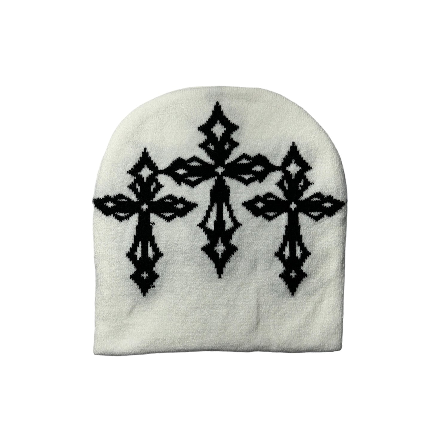 White Cross Beanie