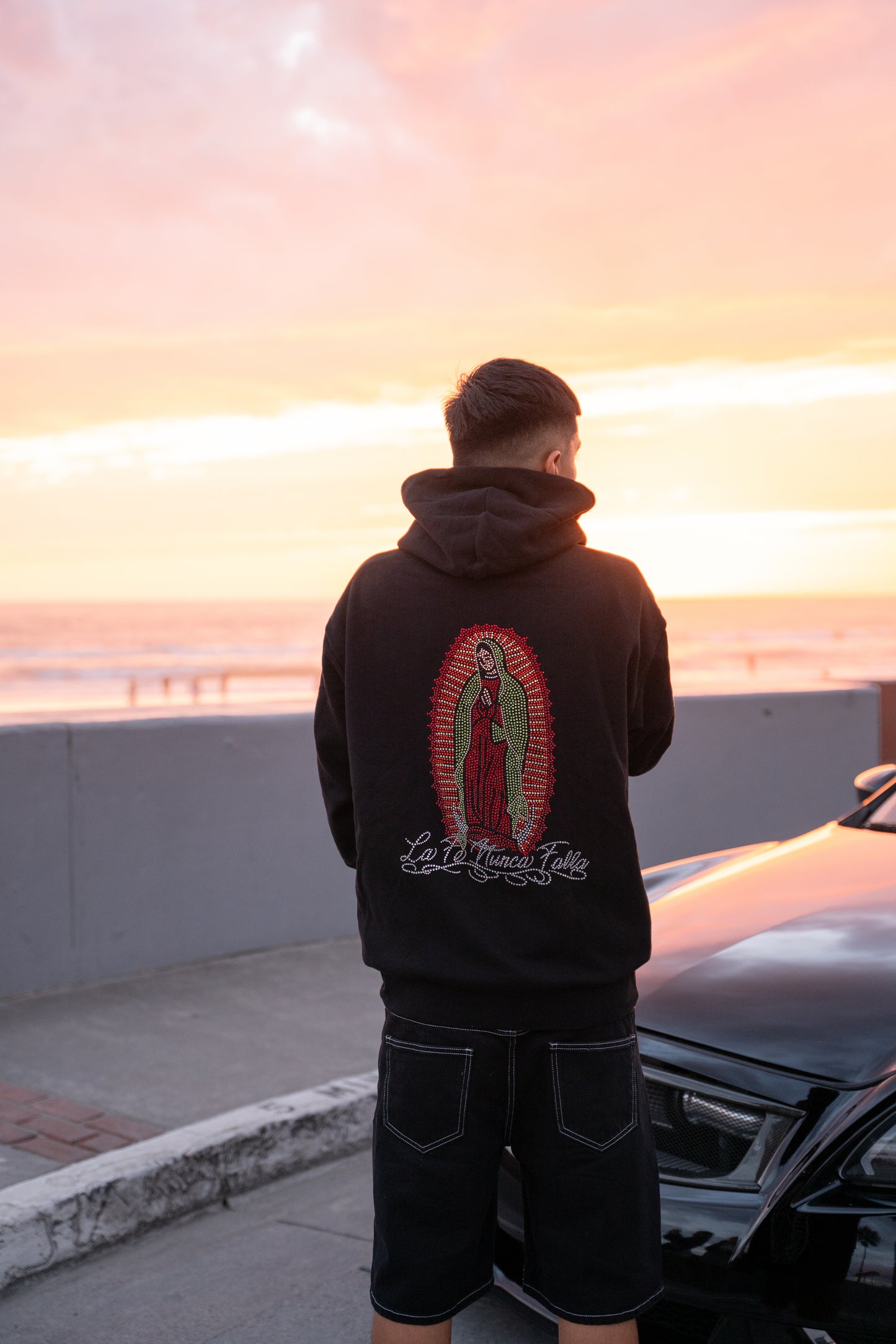 Virgencita Rhinestone Hoodies