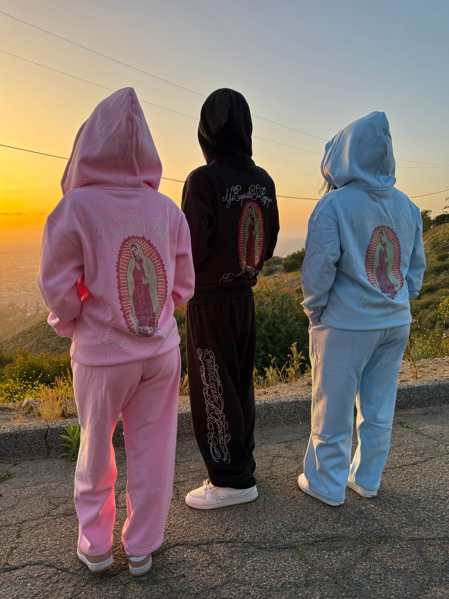 Virgencita Sweatpants Baby Blue