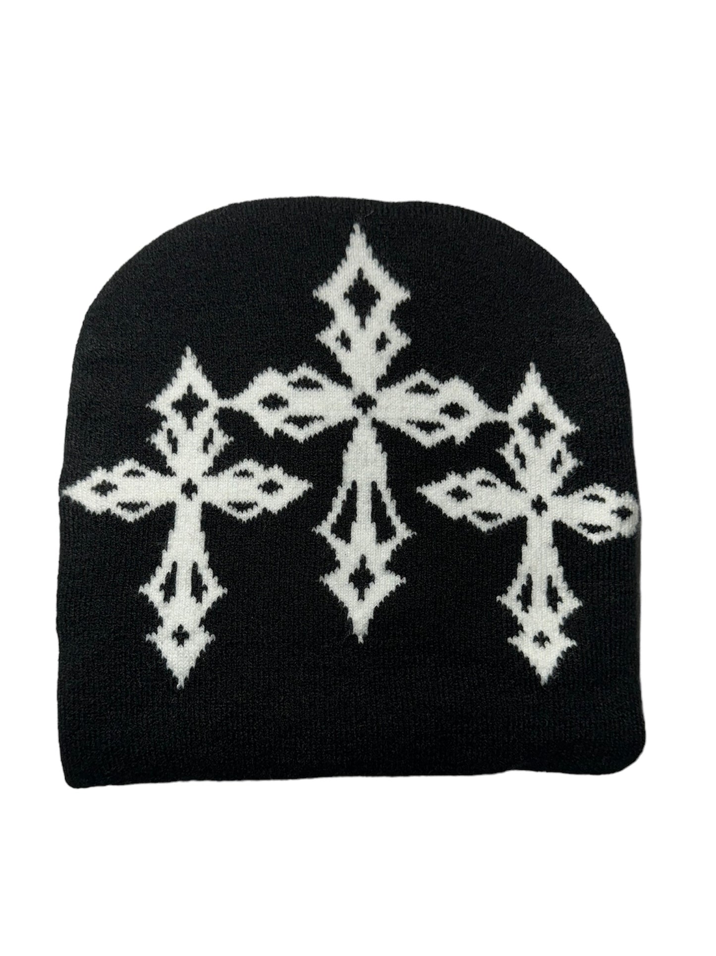 Black Cross Beanie
