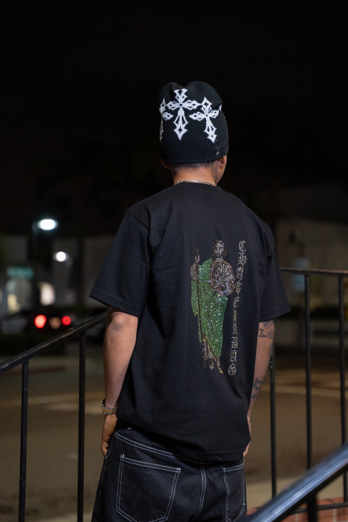San Judas Rhinestone T-Shirt