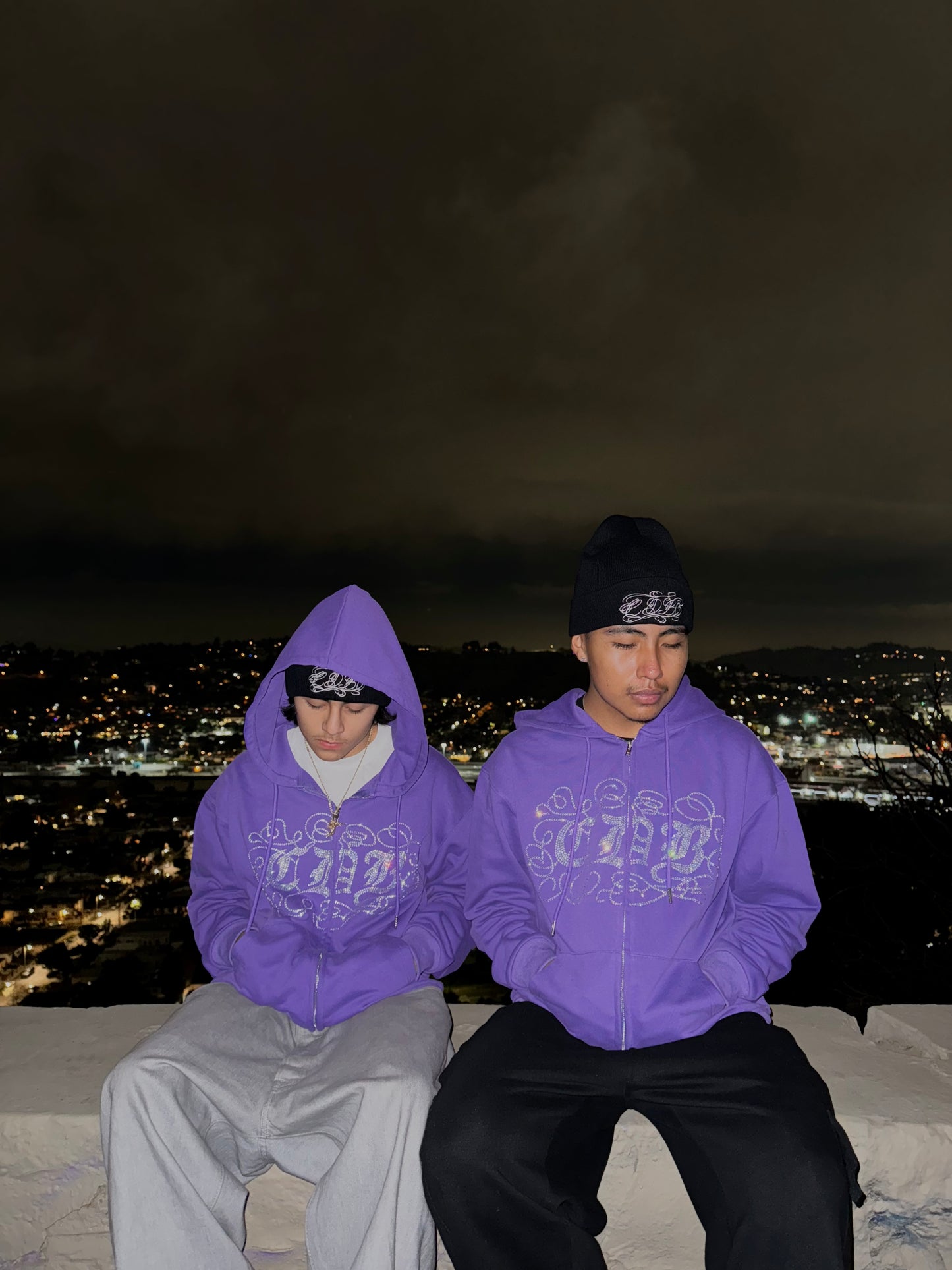 Purple Cross Zip Ups