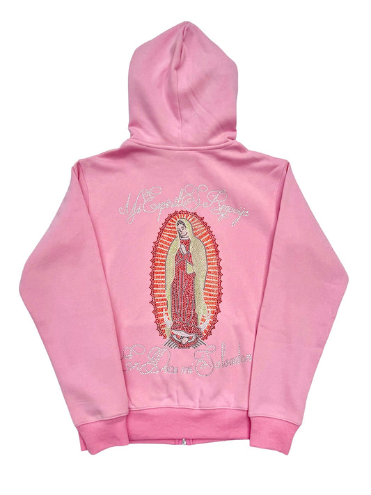 Pink Virgencita Zip Up