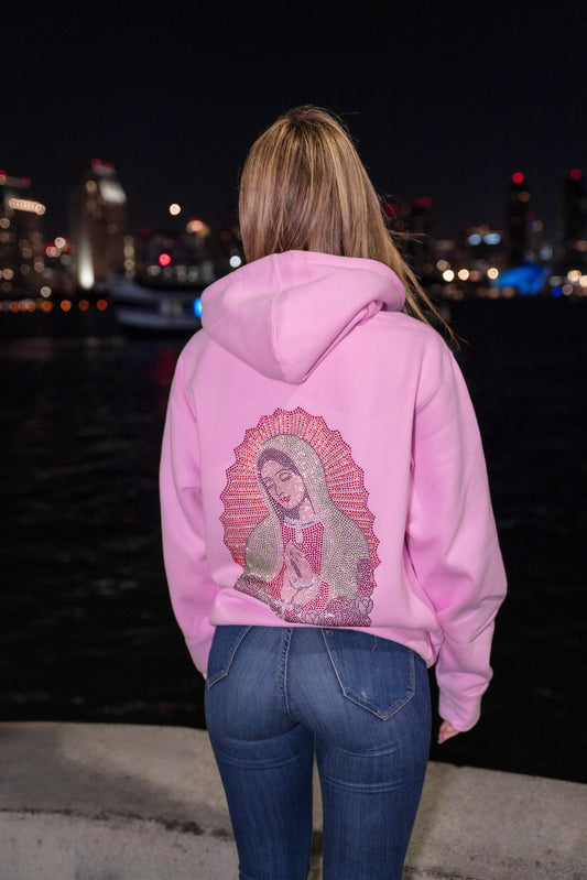 Todo a su Tiempo Virgencita Rhinestone Hoodie