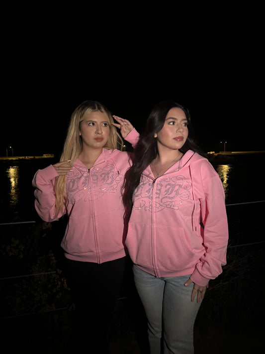 Pink Cross Hoodies
