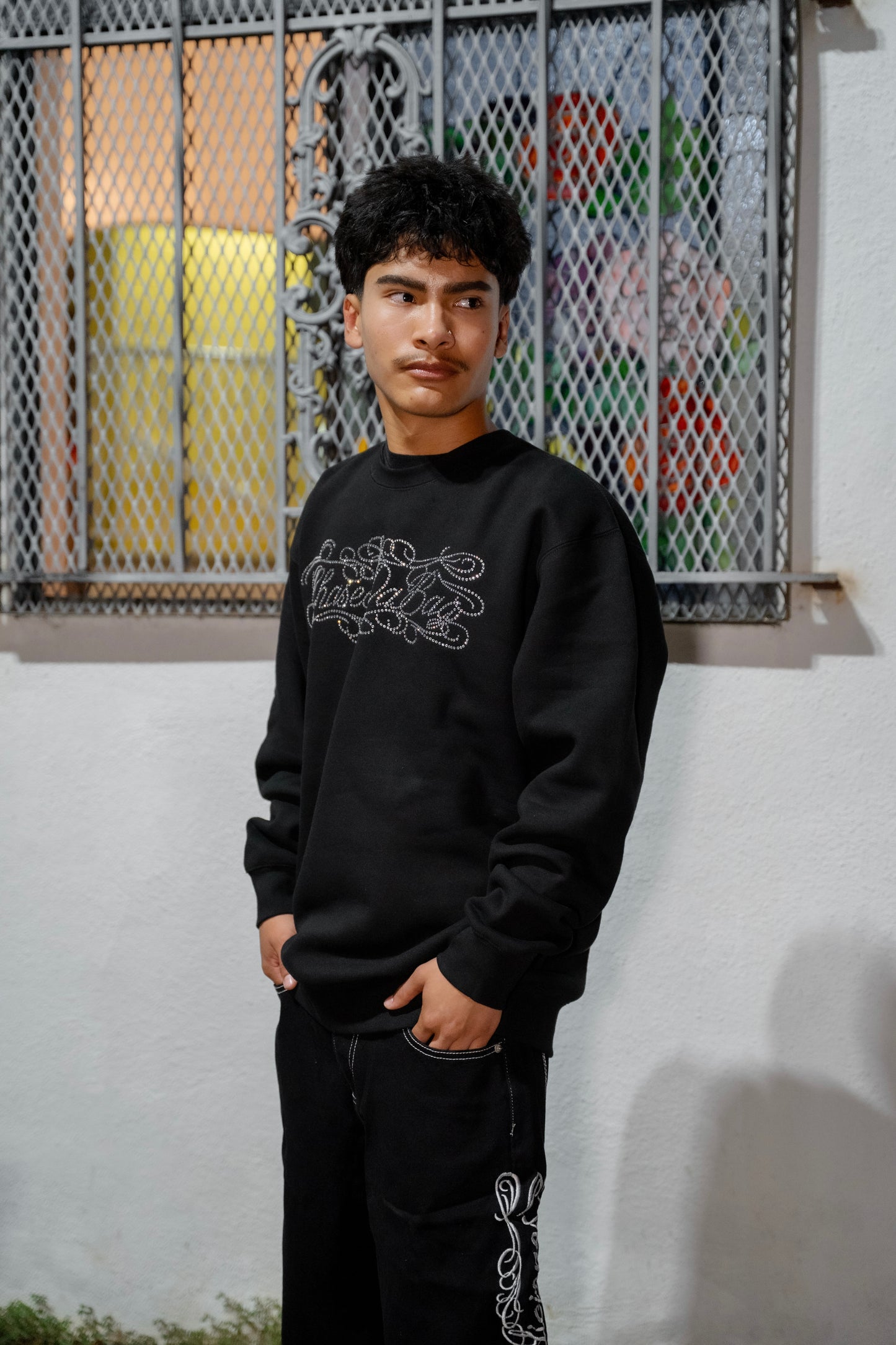 Cross Rhinestone Crewnecks