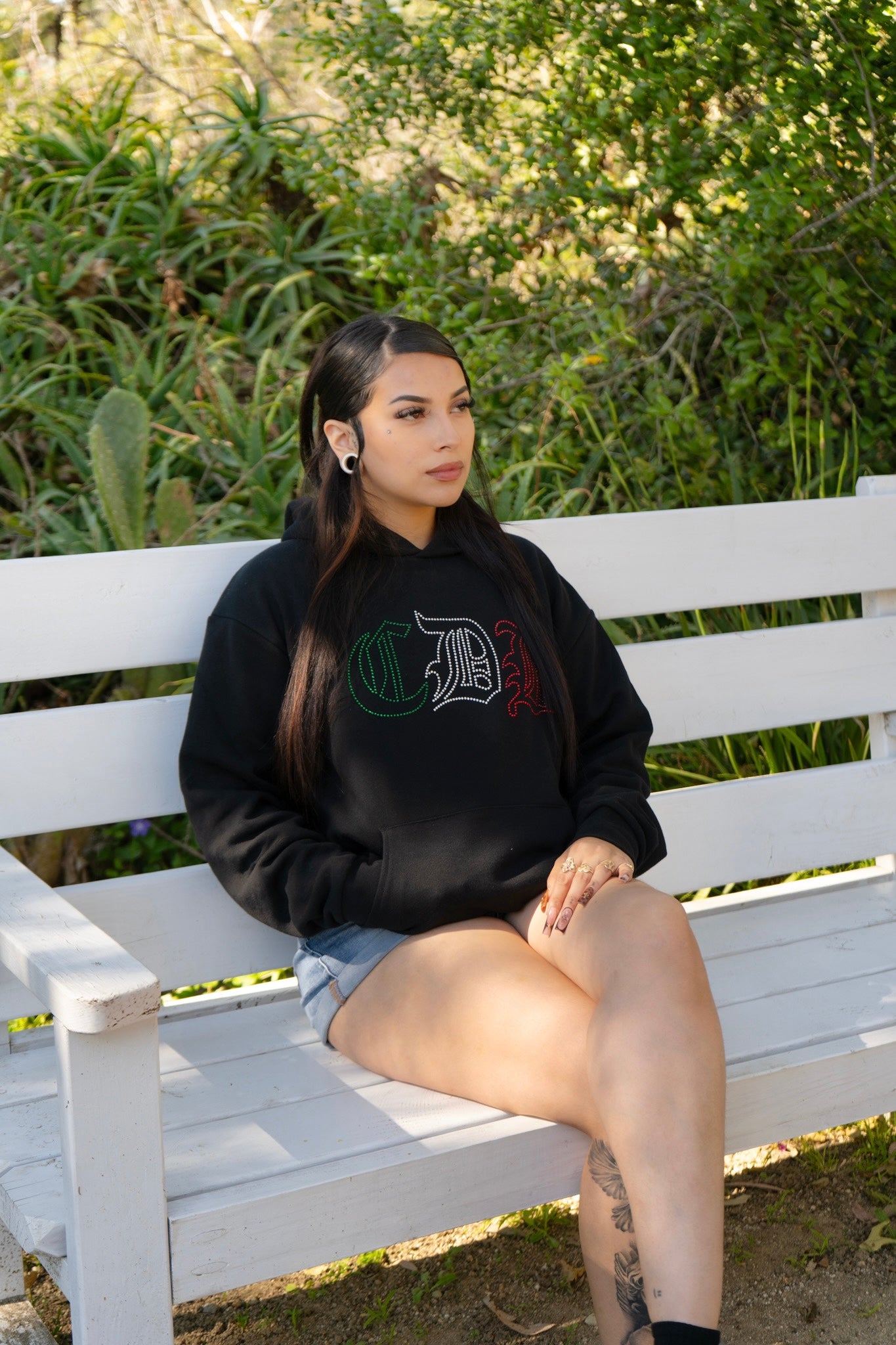 Mexico Rhinestone Hoodies