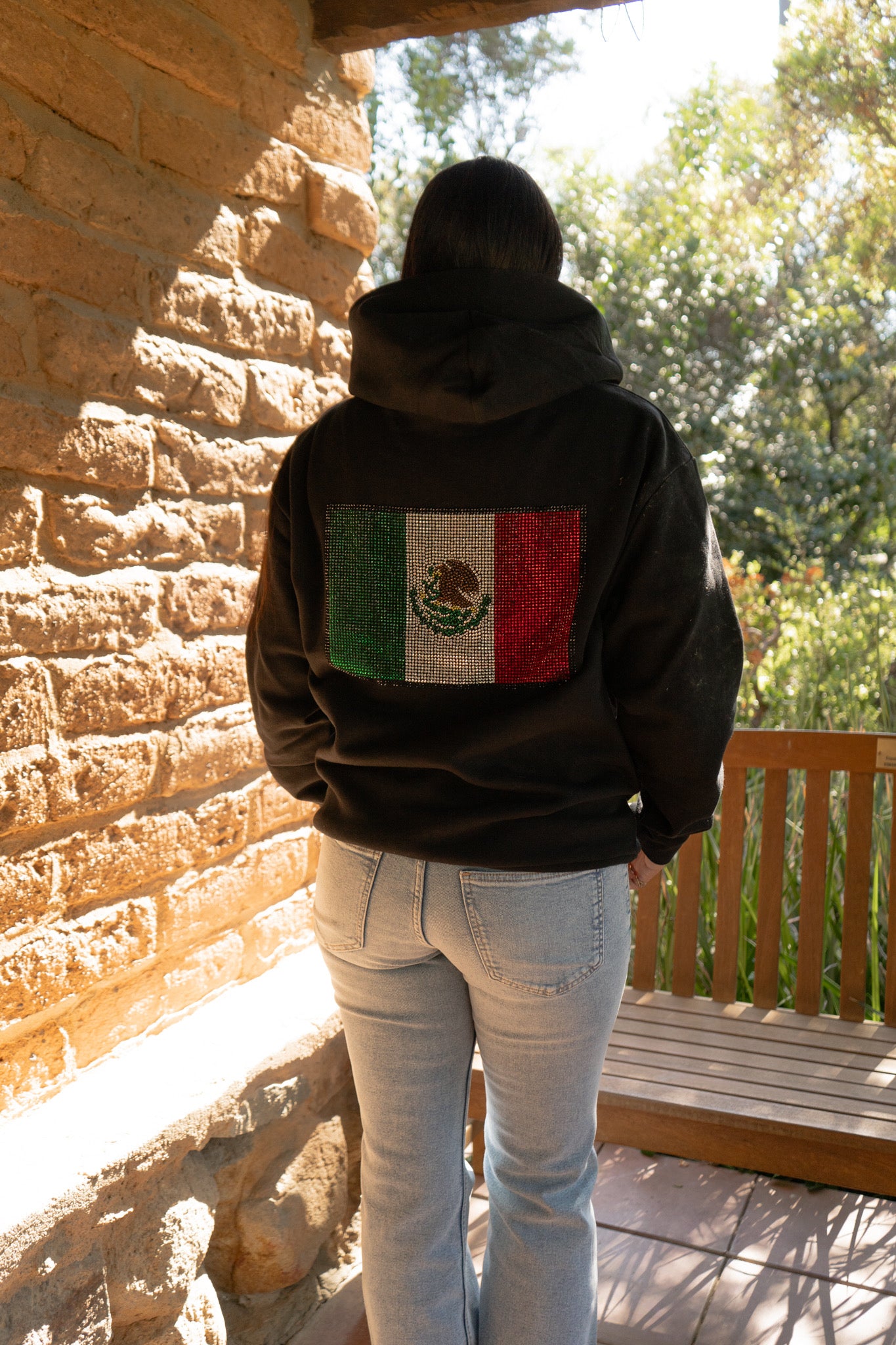 Mexico Rhinestone Hoodies