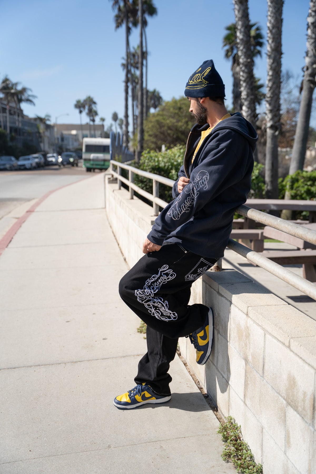 Three Crosses Rhinestone Zip Up