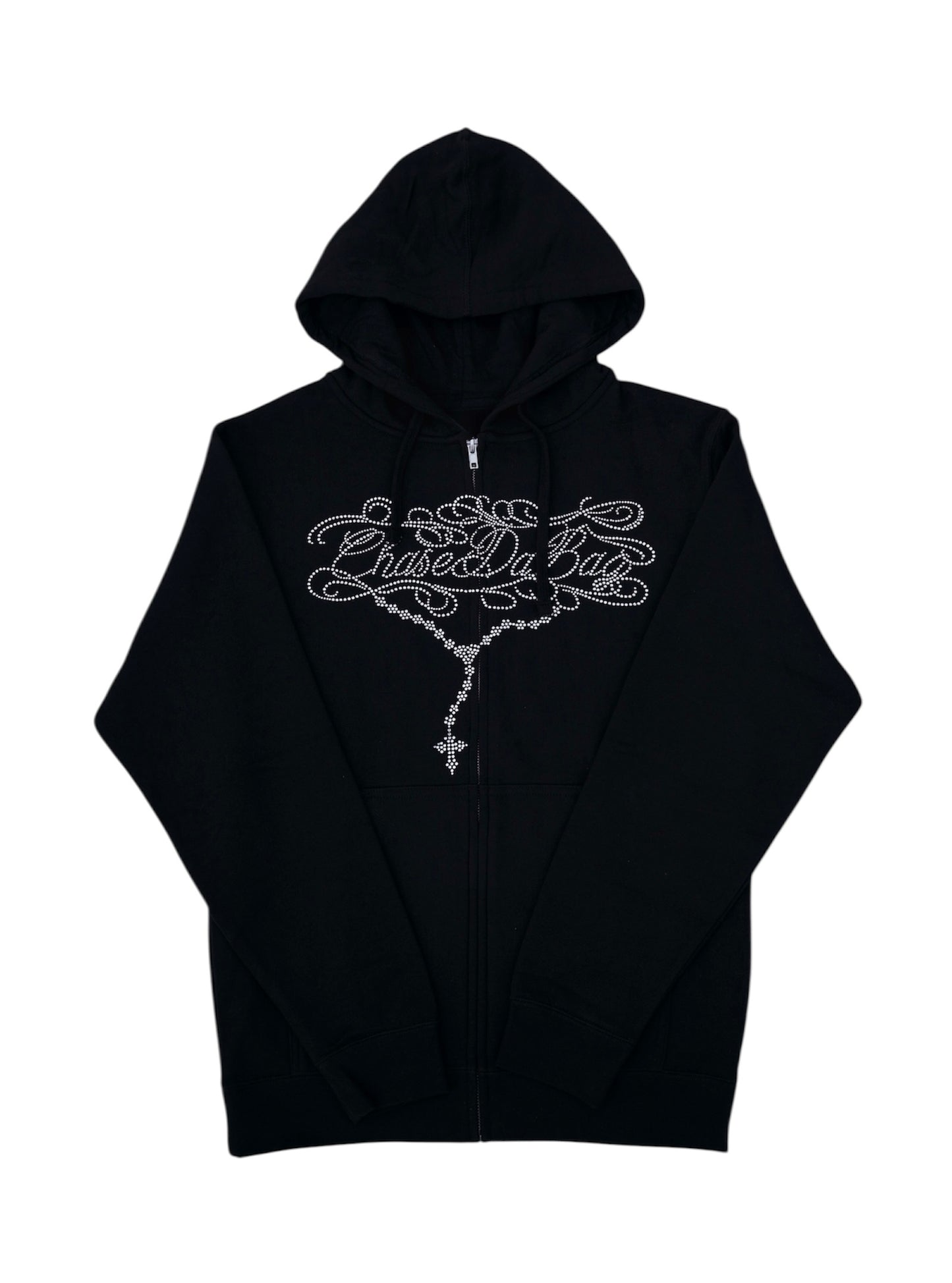 Virgencita Rhinestone Zip Ups & Hoodies