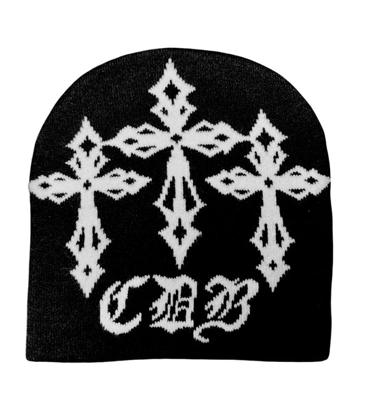 Black Cross Beanie