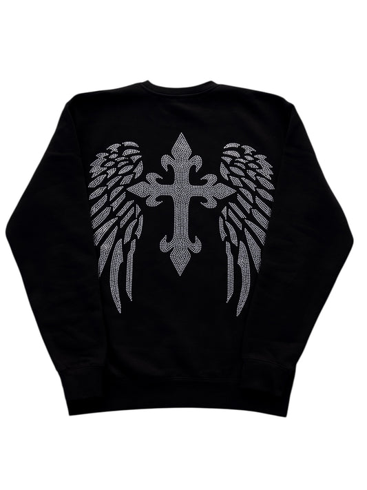 Cross Rhinestone Crewnecks