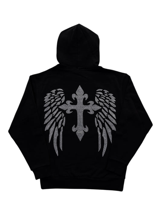 Cross Rhinestone Hoodies