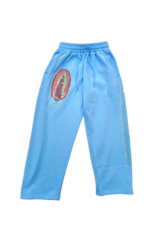 Virgencita Sweatpants Baby Blue