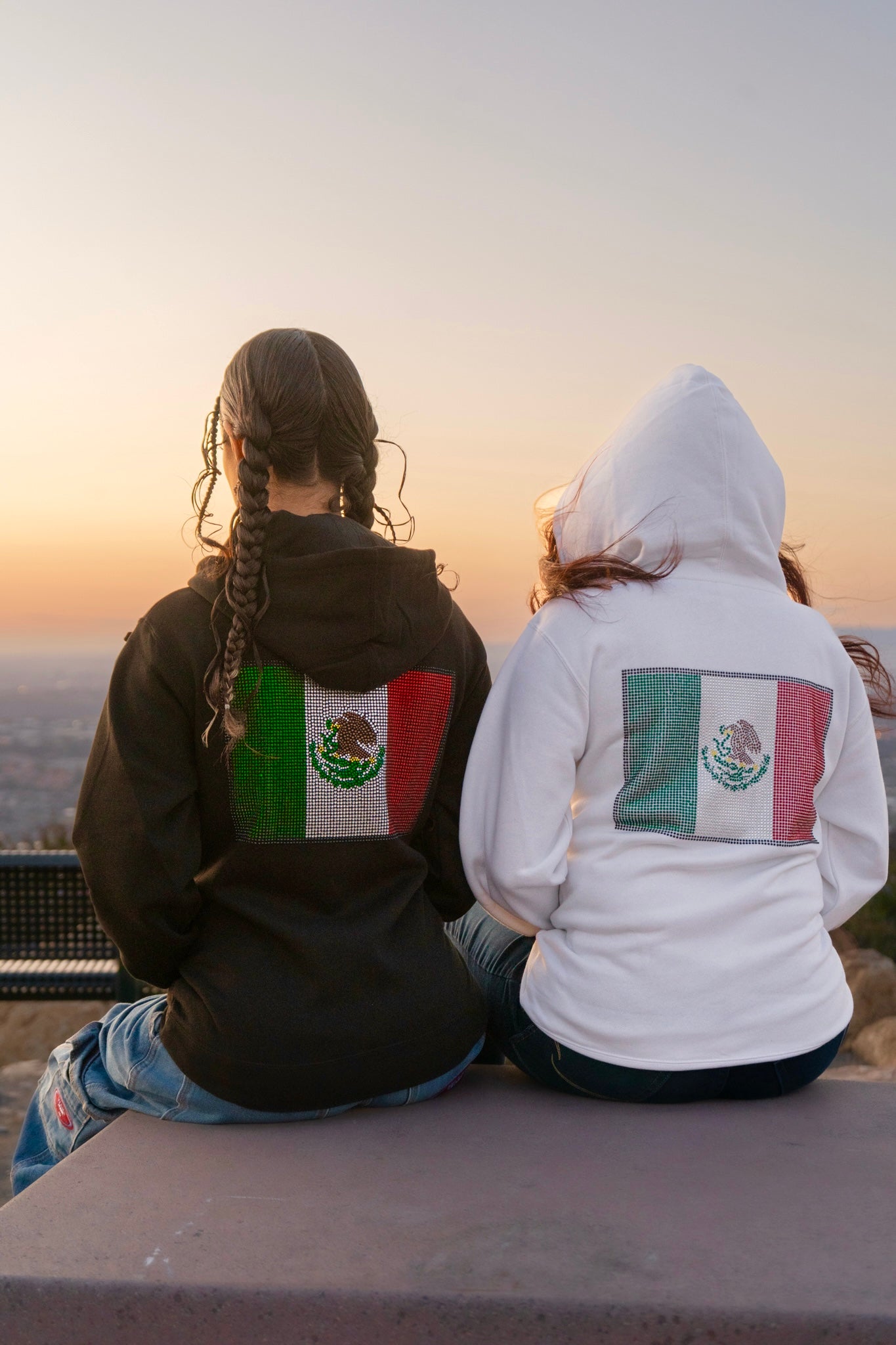 Mexico Rhinestone Hoodies