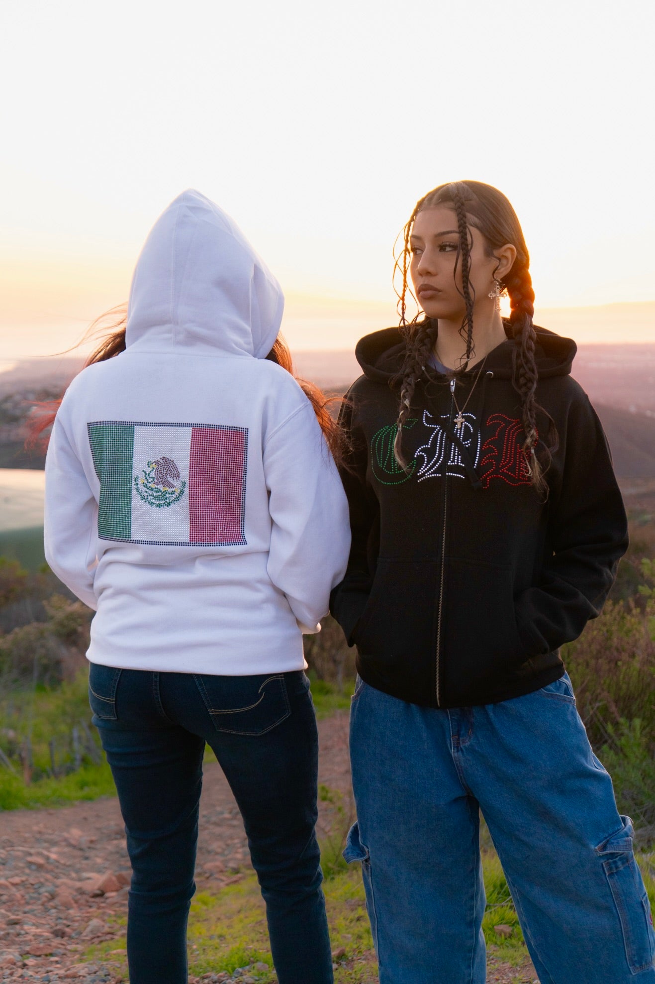 Mexico Rhinestone Hoodies