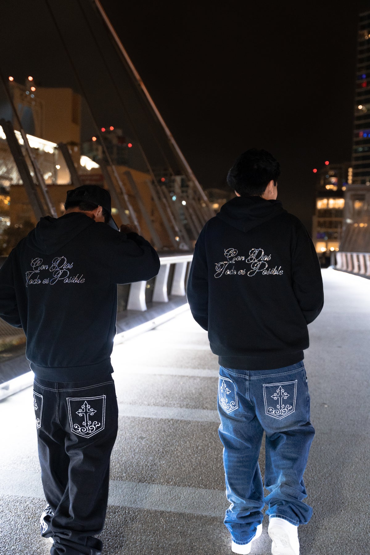 Con Dios Todo Es Posible Rhinestone Hoodie