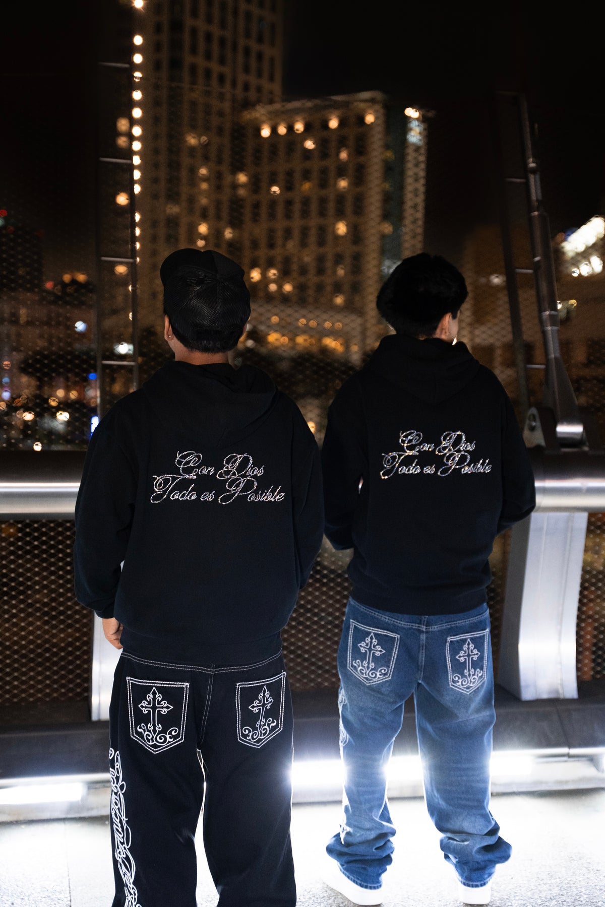 Con Dios Todo Es Posible Rhinestone Hoodie