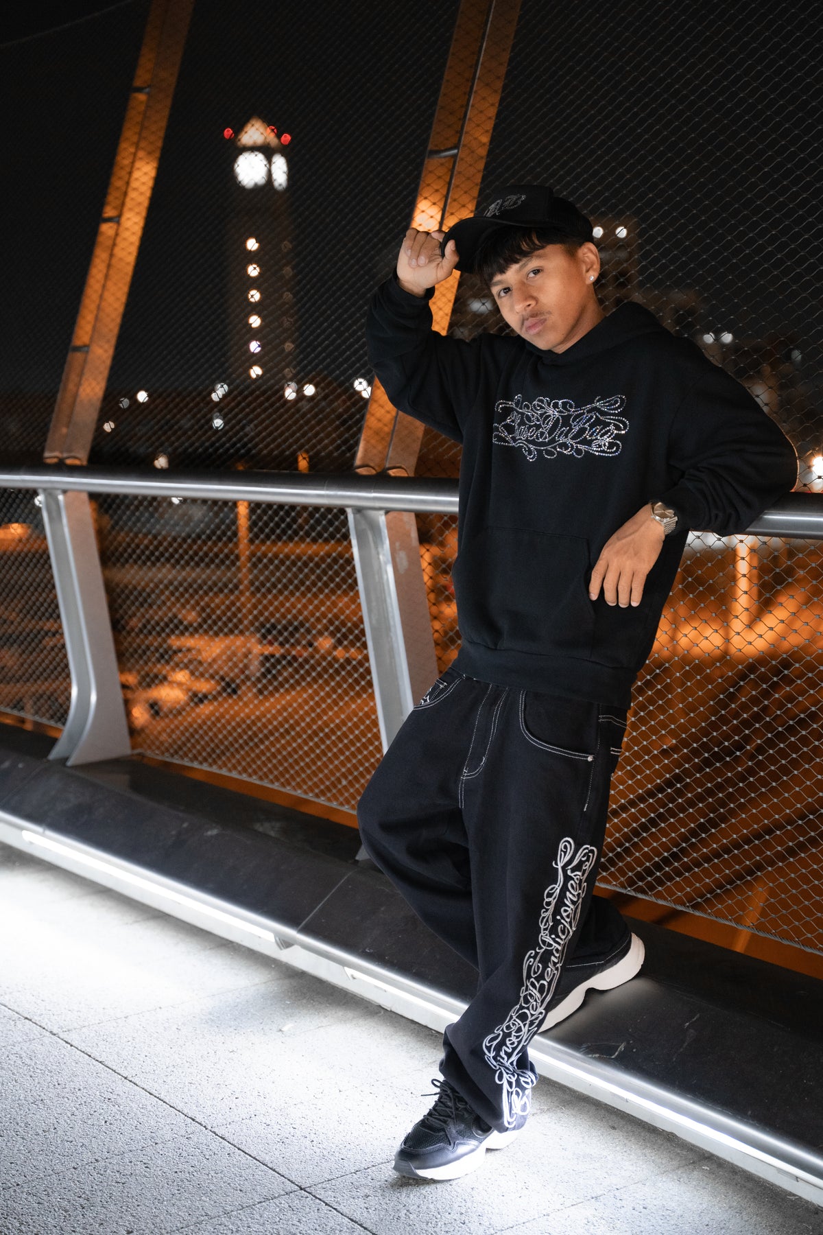 Con Dios Todo Es Posible Rhinestone Hoodie