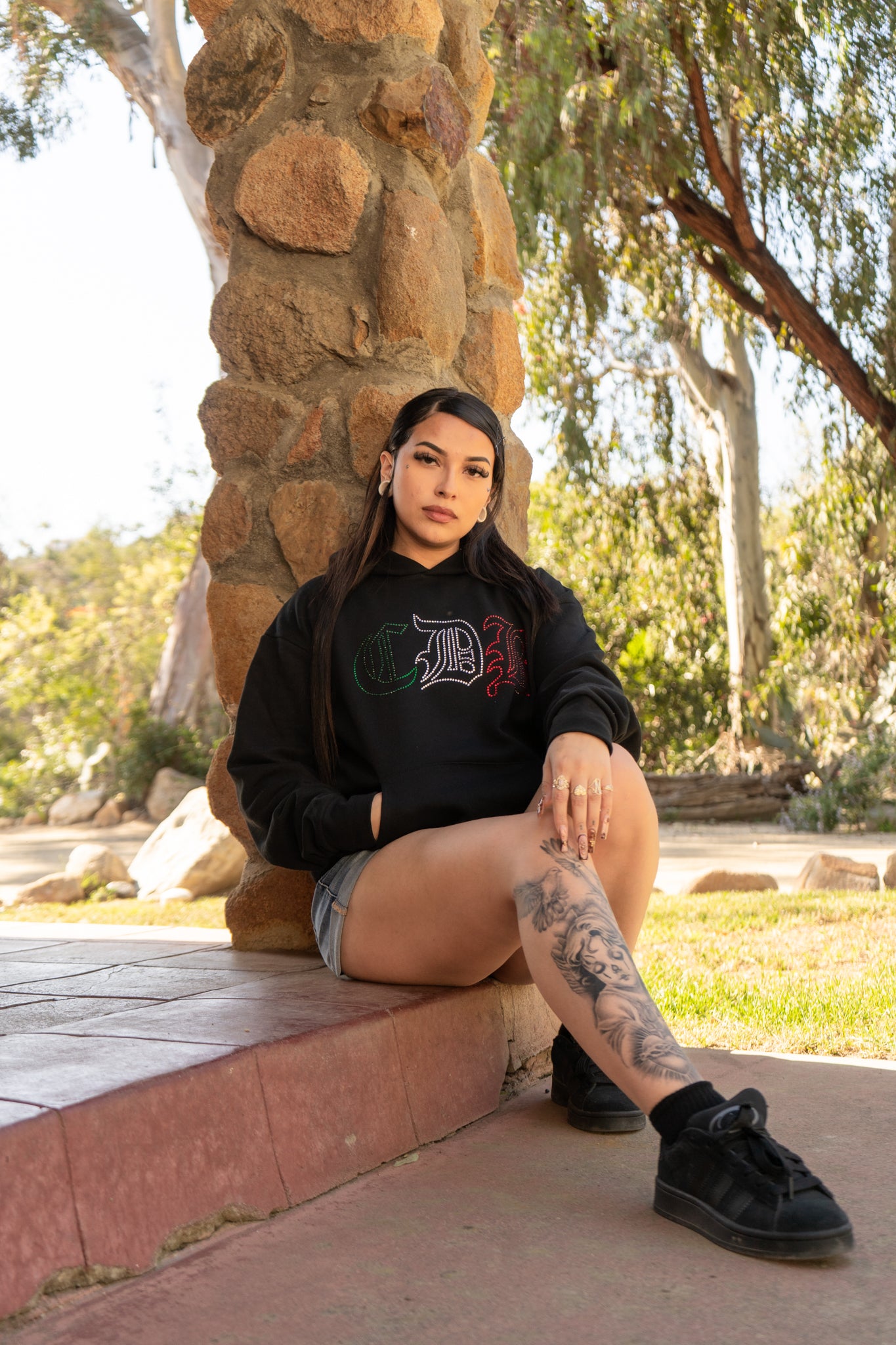 Mexico Rhinestone Hoodies